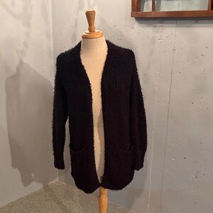 Maurices Black Fuzzy Cardigan